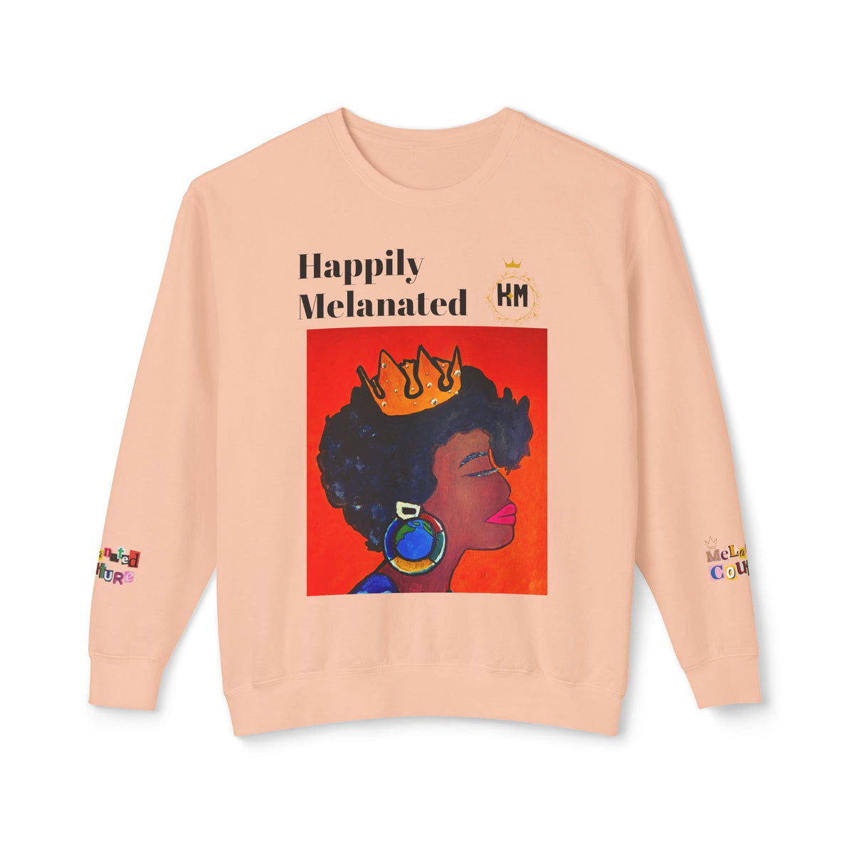 Afrocentric Graphic Sweatshirt - Black Art Unisex Lightweight Crewneck Printify