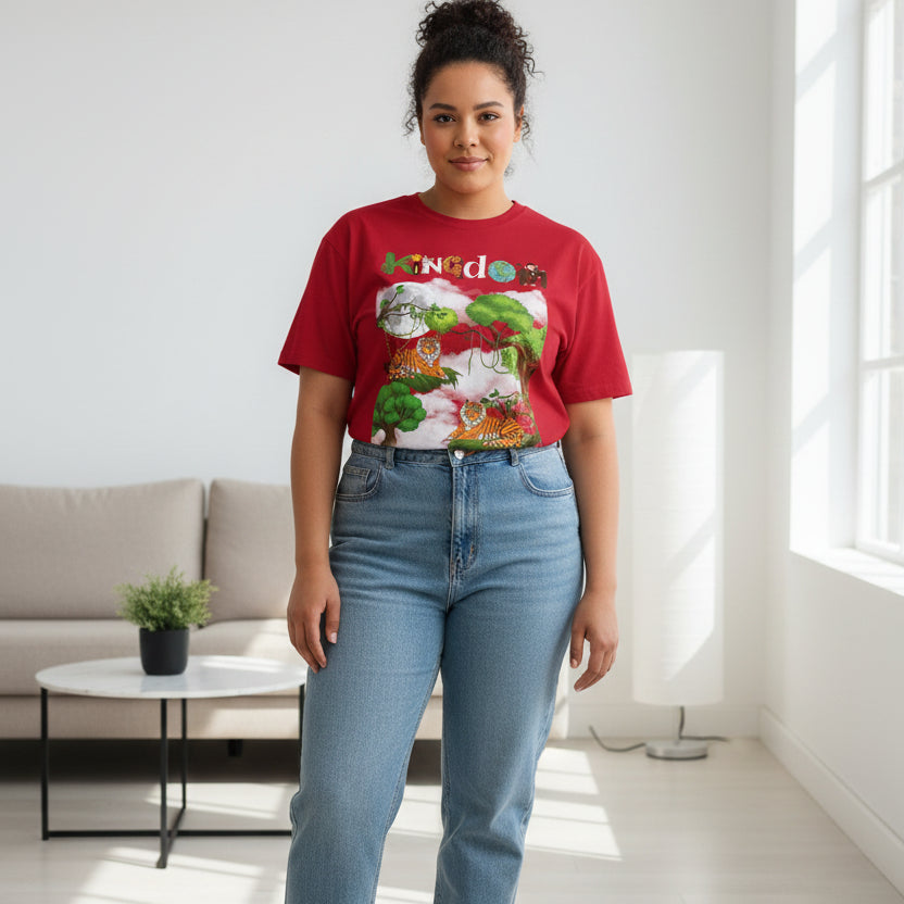 Tiger, Jungle Graphic T-Shirt, Safari Wildlife Tee, Animal Lover Gift, Nature Theme Shirt