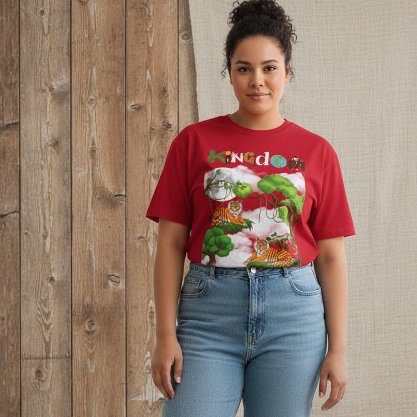 Tiger, Jungle Graphic T-Shirt, Safari Wildlife Tee, Animal Lover Gift, Nature Theme Shirt Printify