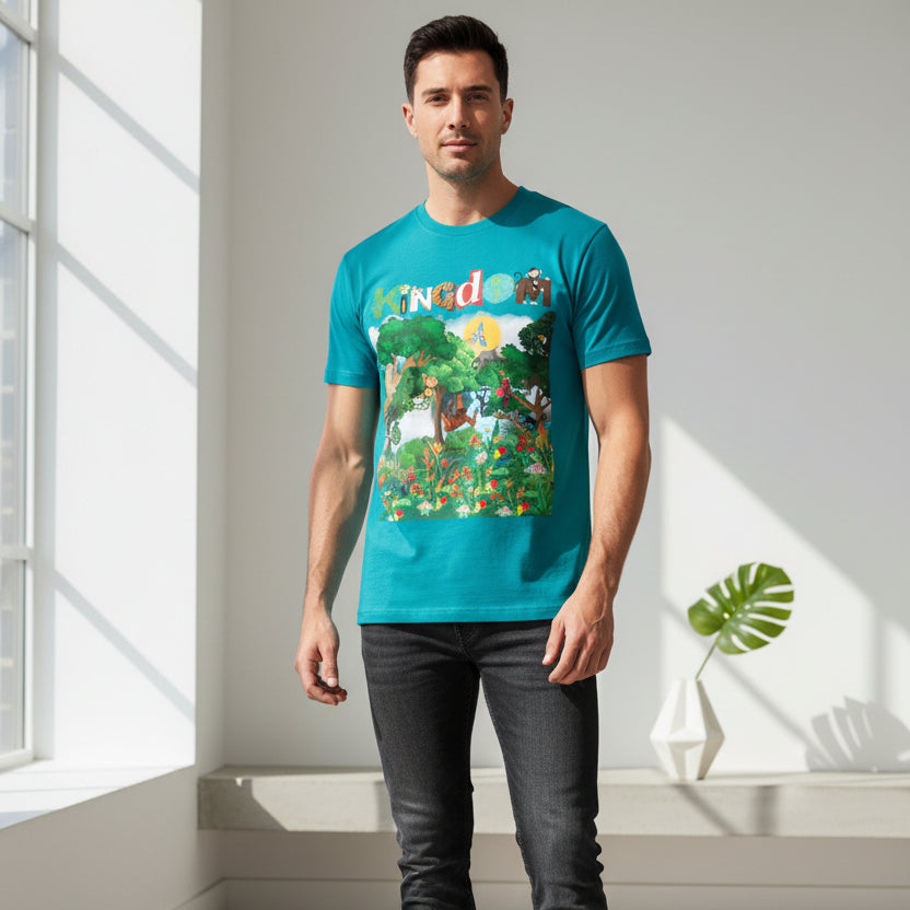 Monkey Graphic Jungle Animals T-shirt, Wildlife Lover Tee, Safari Theme Shirt
