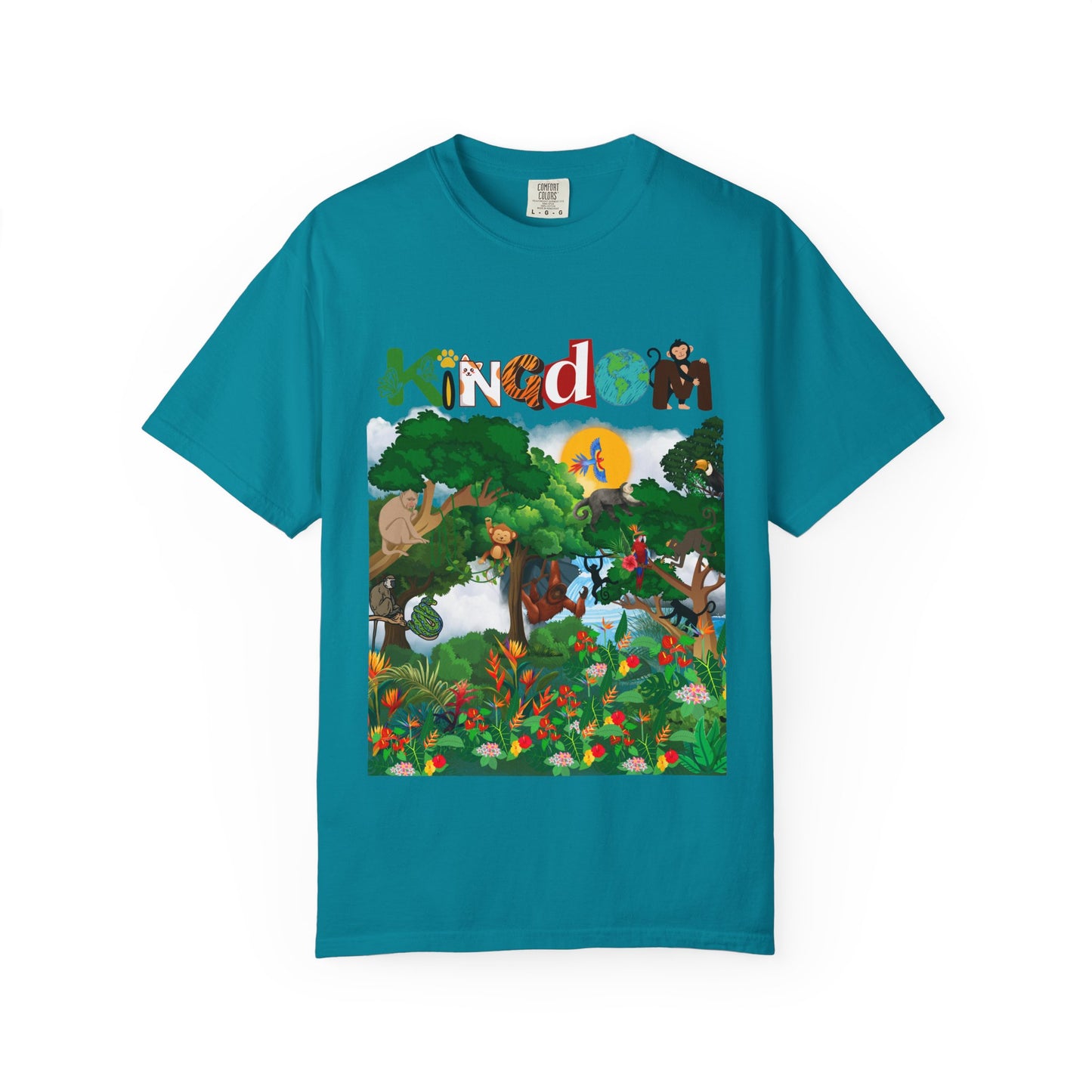 Monkey Graphic Jungle Animals T-shirt, Wildlife Lover Tee, Safari Theme Shirt
