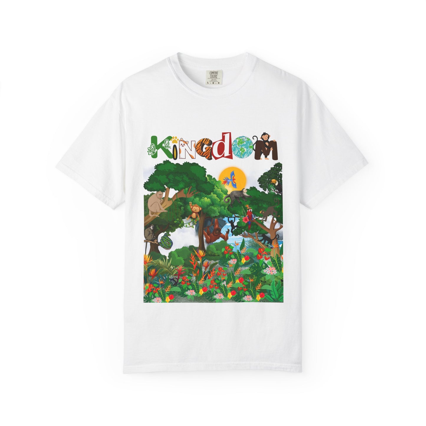 Monkey Graphic Jungle Animals T-shirt, Wildlife Lover Tee, Safari Theme Shirt