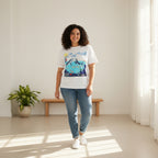 Nautical Ocean Life Whales Graphic Unisex T-Shirt, Nature Art Tee, Beachwear Shirt Printify