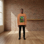 Hand-Drawn Afro Music Graphic Sweatshirt - Unisex Lightweight Crewneck Printify