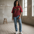 Grenada Flag Themed Graphic Mesh V-Neck Soccer Jersey
