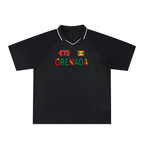 Grenada Flag Themed Graphic  V-Neck Soccer Jersey
