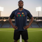 Grenada Flag Themed Graphic  V-Neck Soccer Jersey