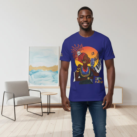 Afro Music Graphic Tee, Piano Art, Jazz Singer Shirt, Black History Unisex Tee, Music Lover Gift