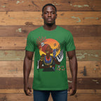 Afro Music Graphic Tee, Piano Art, Jazz Singer Shirt, Black History Unisex Tee, Music Lover Gift Printify