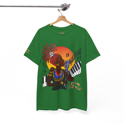 Afro Music Graphic Tee, Piano Art, Jazz Singer Shirt, Black History Unisex Tee, Music Lover Gift
