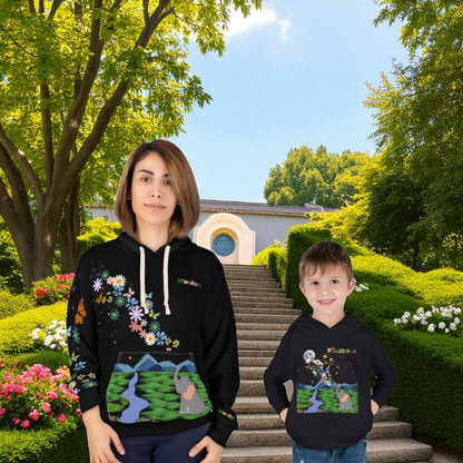 Elephant Floral Unisex Pullover Hoodie, Graphic Sweatshirt, Animal Lover Gift