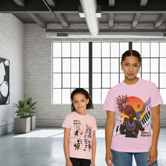 Afro Jazz Singer Graphic T-Shirt, Black History Music Tee, Unisex Garment-Dyed Shirt