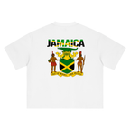 Jamaica Flag Art Themed Graphic Boxy Oversized Unisex T-Shirt