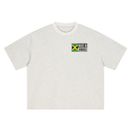 Jamaica Flag Art Themed Graphic Boxy Oversized Unisex T-Shirt