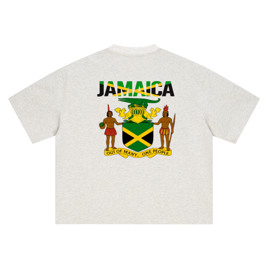 Jamaica Flag Art Themed Graphic Boxy Oversized Unisex T-Shirt