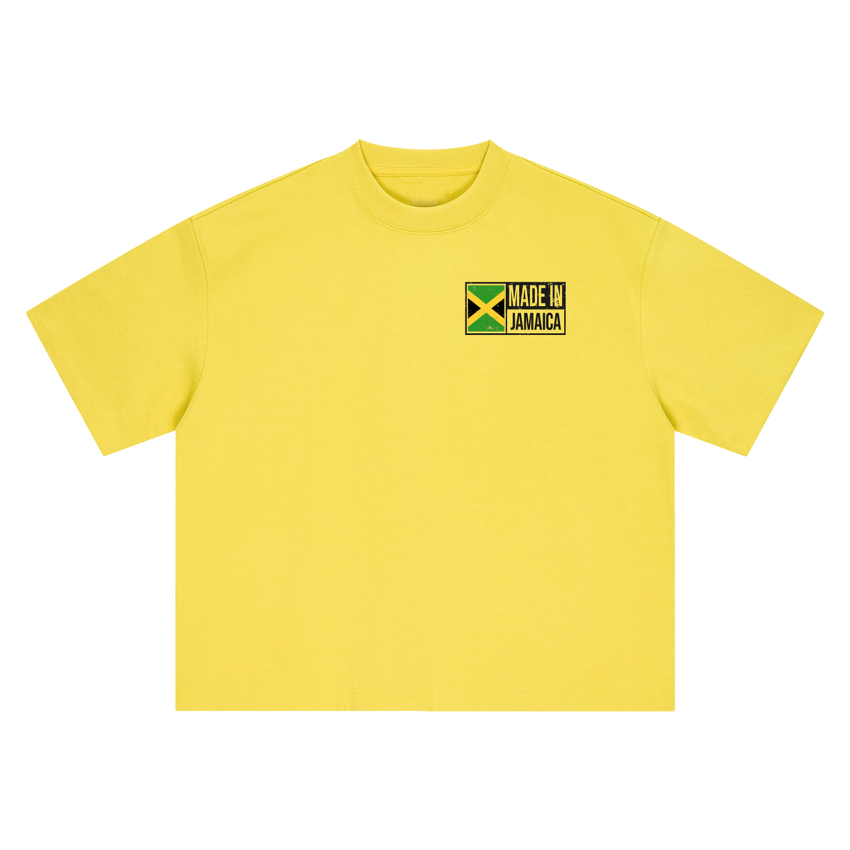 Jamaica Flag Art Themed Graphic Boxy Oversized Unisex T-Shirt