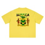 Jamaica Flag Art Themed Graphic Boxy Oversized Unisex T-Shirt