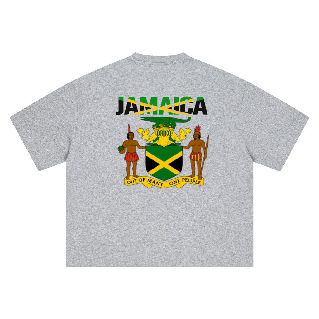 Jamaica Flag Art Themed Graphic Boxy Oversized Unisex T-Shirt