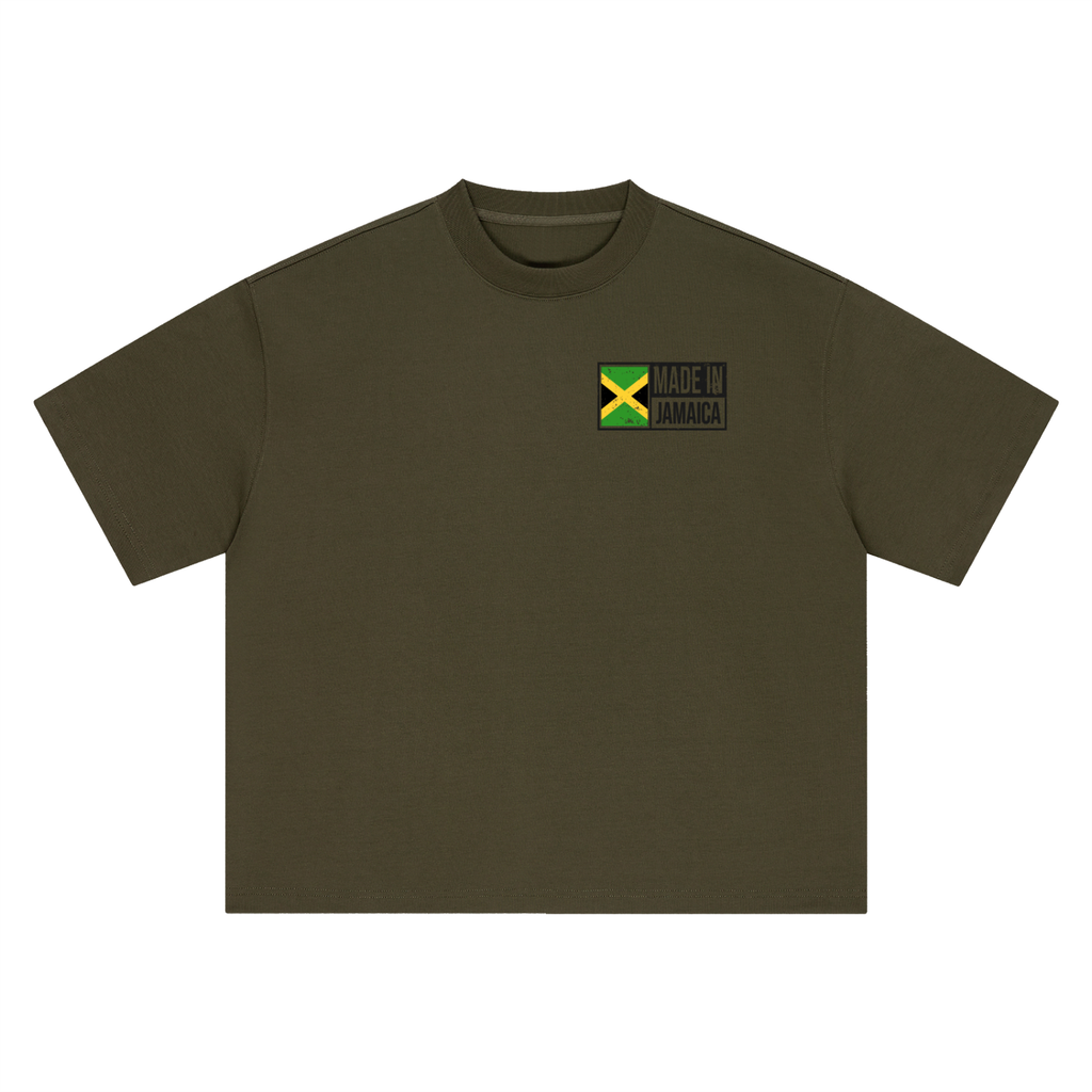 Jamaica Flag Art Themed Graphic Boxy Oversized Unisex T-Shirt