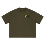 Jamaica Flag Art Themed Graphic Boxy Oversized Unisex T-Shirt