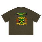 Jamaica Flag Art Themed Graphic Boxy Oversized Unisex T-Shirt