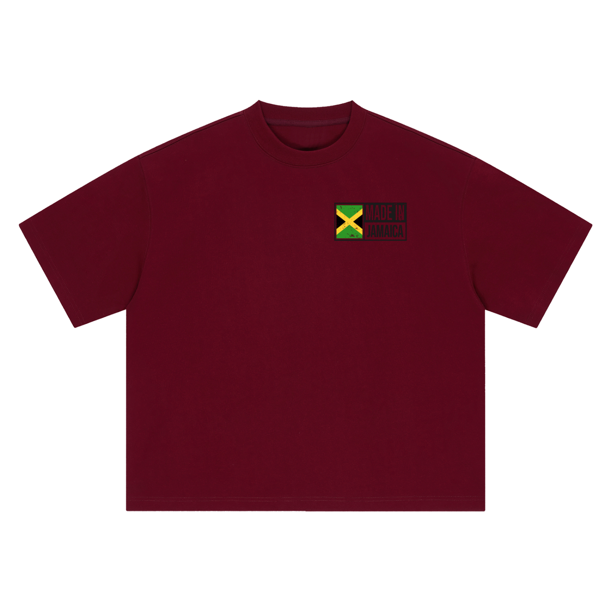 Jamaica Flag Art Themed Graphic Boxy Oversized Unisex T-Shirt