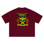 Jamaica Flag Art Themed Graphic Boxy Oversized Unisex T-Shirt