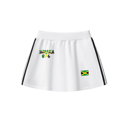 Jamaica Flag Themed Women's Taped Cooling Performance Short Skirt
