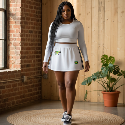 Jamaica Flag Themed Women's Taped Cooling Performance Short Skirt