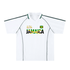 Jamaica Flag Themed Unisex Stripe Collared Soccer Jersey