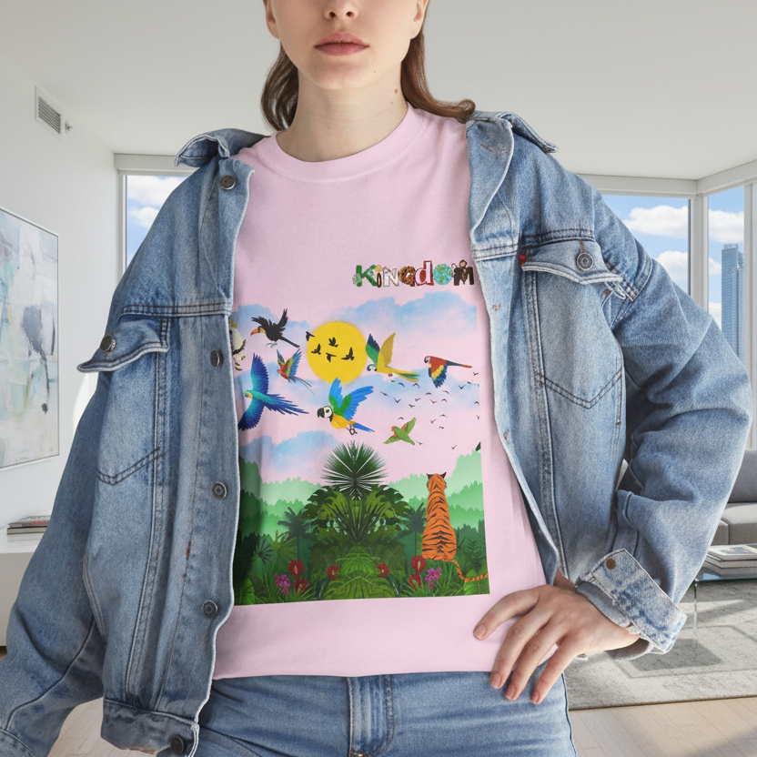 Tropical Birds Unisex Tee, Jungle Animals Graphic Shirt, Nature Inspired T-Shirt Printify