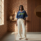 Unisex Boxy Soccer Jersey with Piping in Jamaica Flag Colors