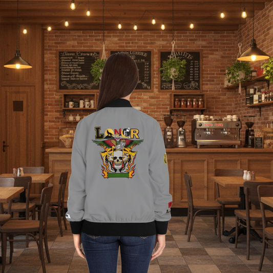 Tiger Graphic Bomber Jacket, Illusion Art All Over Print Women's Outerwear