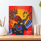 Canvas Art Print, Jazz Singer Music Decor, Jazz Piano Wall Art, Original Artwork Printify