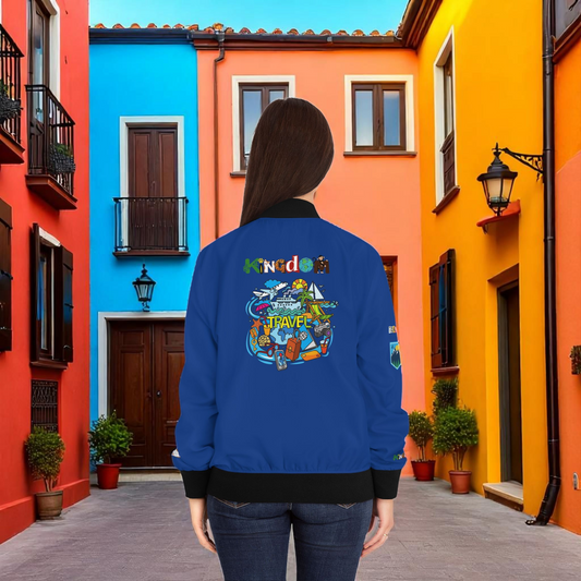 Graphic Women's Bomber Jacket - Travel Enthusiast Vacation Mode Outerwear