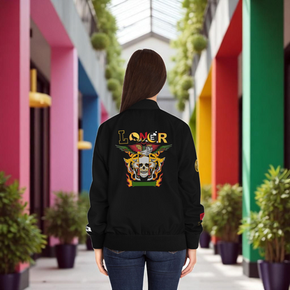 Tiger Graphic Bomber Jacket, Illusion Art All Over Print Women's Outerwear