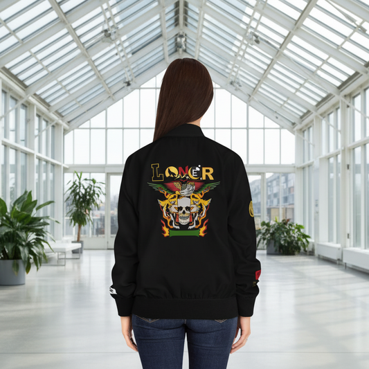 Tiger Graphic Bomber Jacket, Illusion Art All Over Print Women's Outerwear