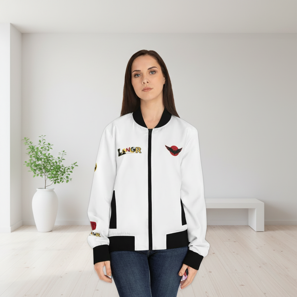 Tiger Graphic Bomber Jacket, Illusion Art All Over Print Women's Outerwear Printify