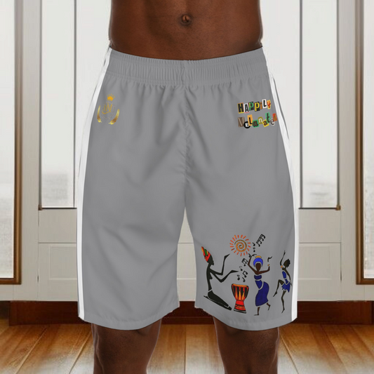 Afro Dance Men's Jogger Shorts - Happily Celebrating Heritage