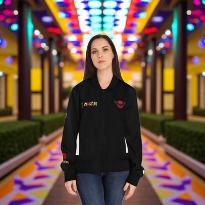 Tiger Graphic Bomber Jacket, Illusion Art All Over Print Women's Outerwear