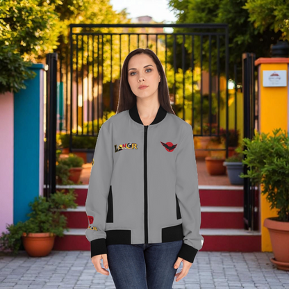 Tiger Graphic Bomber Jacket, Illusion Art All Over Print Women's Outerwear
