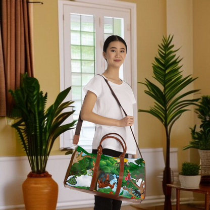 Vibrant Jungle Waterproof Travel Bag - Eco-Friendly Adventure Tote