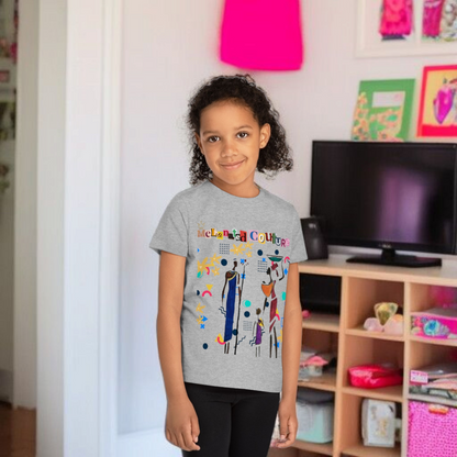 Afro Music Art Kids T-Shirt, Handcrafted Tee for Children, Kid's Graphic Tee
