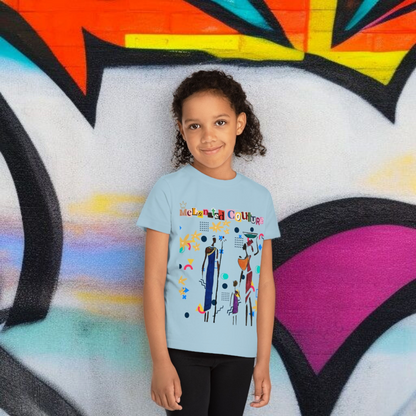 Afro Music Art Kids T-Shirt, Handcrafted Tee for Children, Kid's Graphic Tee