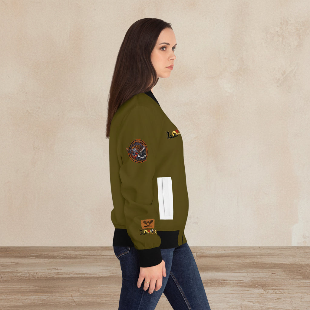 Wolf Themed Women's Illusion Art Graphic Outerwear, Wild Animal Print Coat, Unique Jacket for Her, Statement Clothing