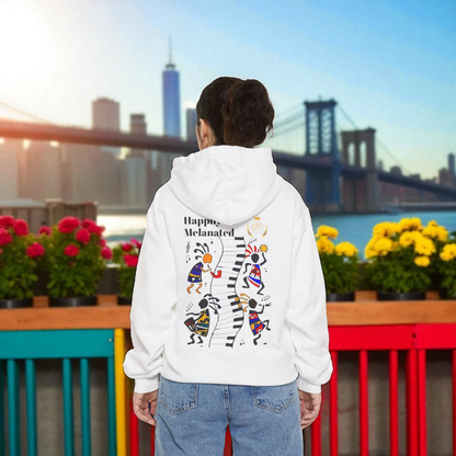 Afro Music Cartoon Unisex Hoodie, Hand Drawn Graphic Sweatshirt, Music Lover Gift
