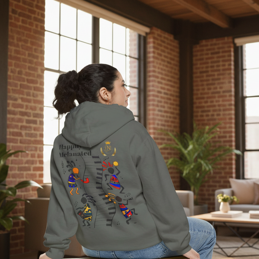 Afro Music Cartoon Unisex Hoodie, Hand Drawn Graphic Sweatshirt, Music Lover Gift