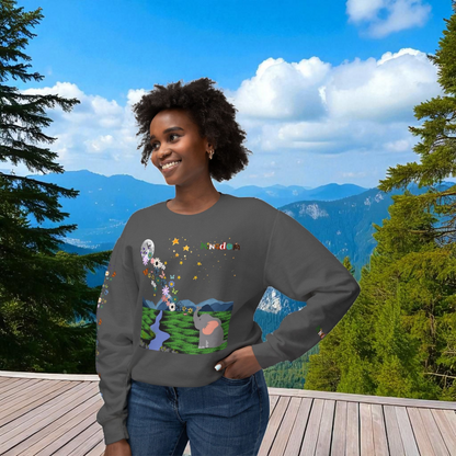 Nature Inspired Elephant Floral Unisex Sweatshirt, Wildlife Graphic Crewneck Sweater