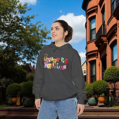 Ethnic Music Art Unisex Garment-Dyed Hoodie, Handcrafted Hooded Sweater