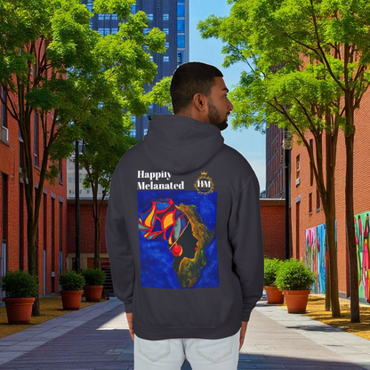 African Continent Art Graphic Unisex Hoodie, Lightweight Sweatshirt